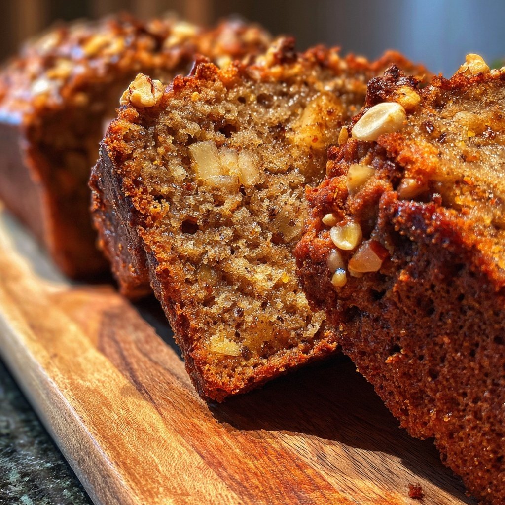 Bananenbrot mit Apfelstücken