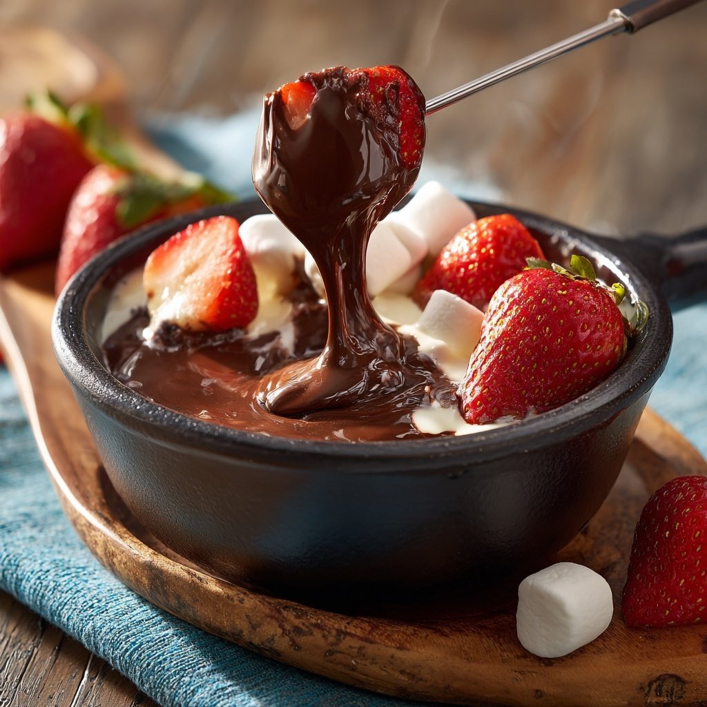 Schokoladenfondue für zwei