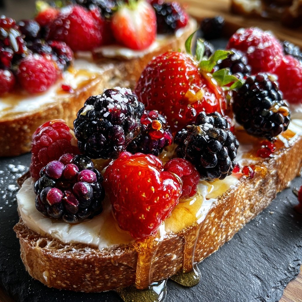 Käseplatte mit Beeren und Honig
