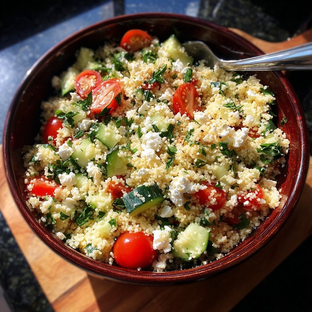 Couscous Salat Mit Feta Zum Grillen