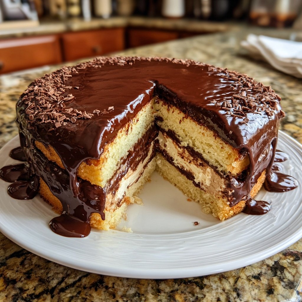 Geburtstagskuchen mit Schokosahne