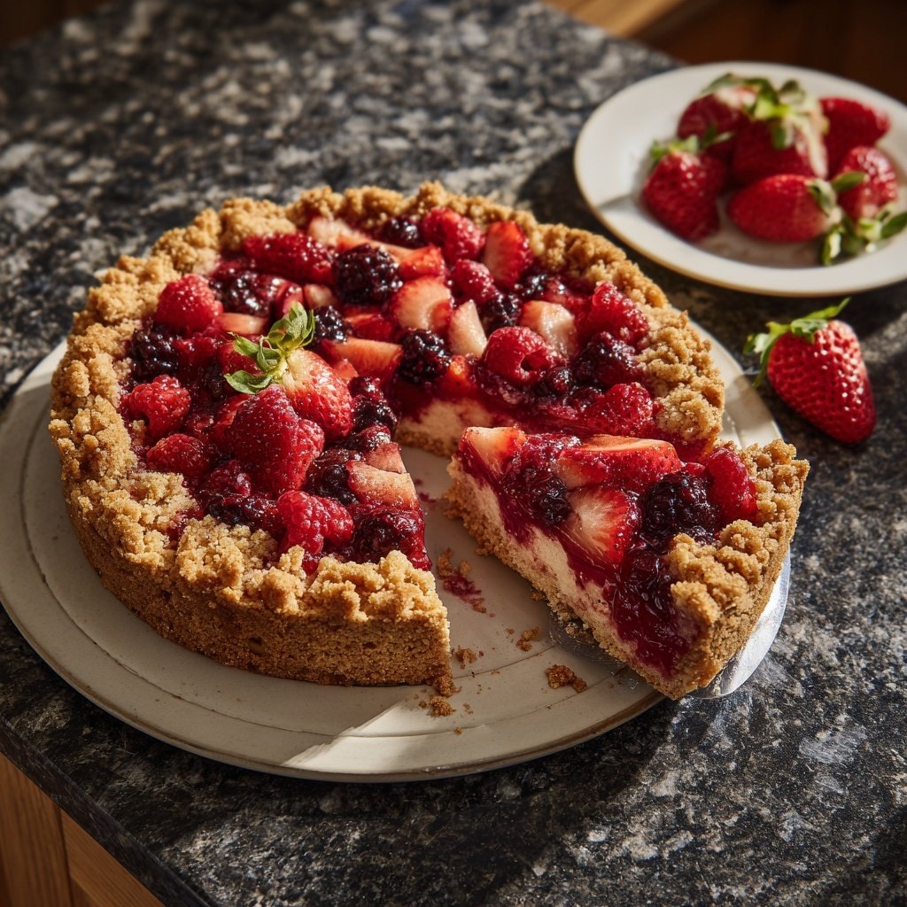 Erdbeer Kuchen Mit Beerenkranz