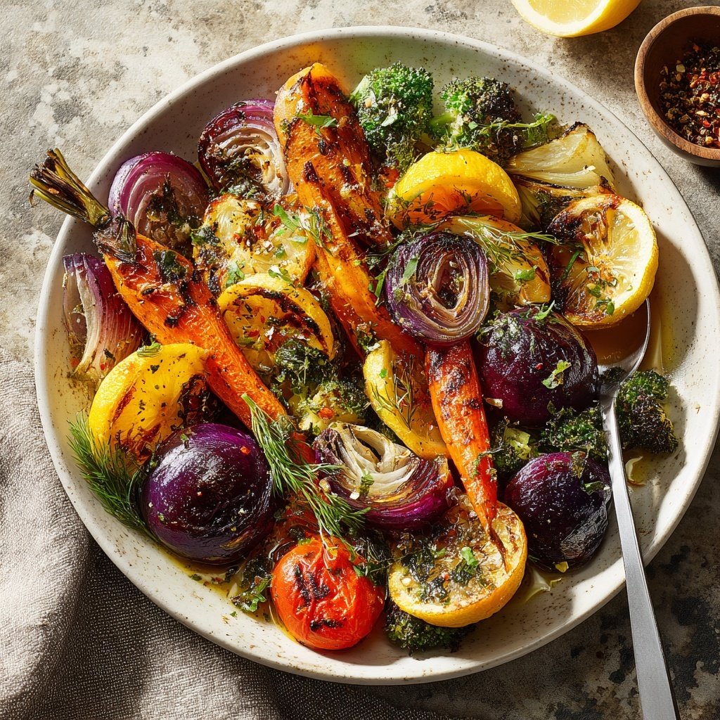 Ofengemüse mit Kräutern und Zitrone