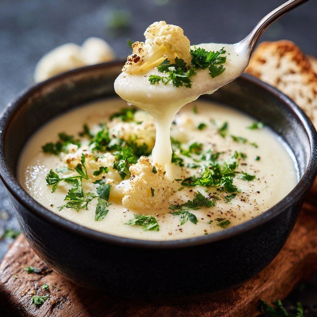 Blumenkohlsuppe cremig vegan